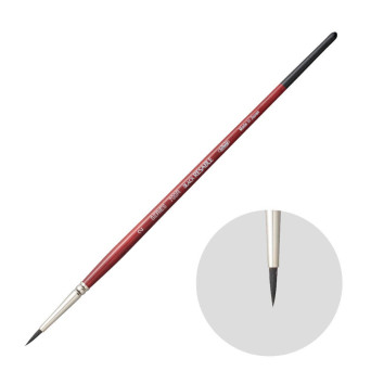 Round, mixed bristles, Black Resable brush, 700R series - Holbein - no. 2