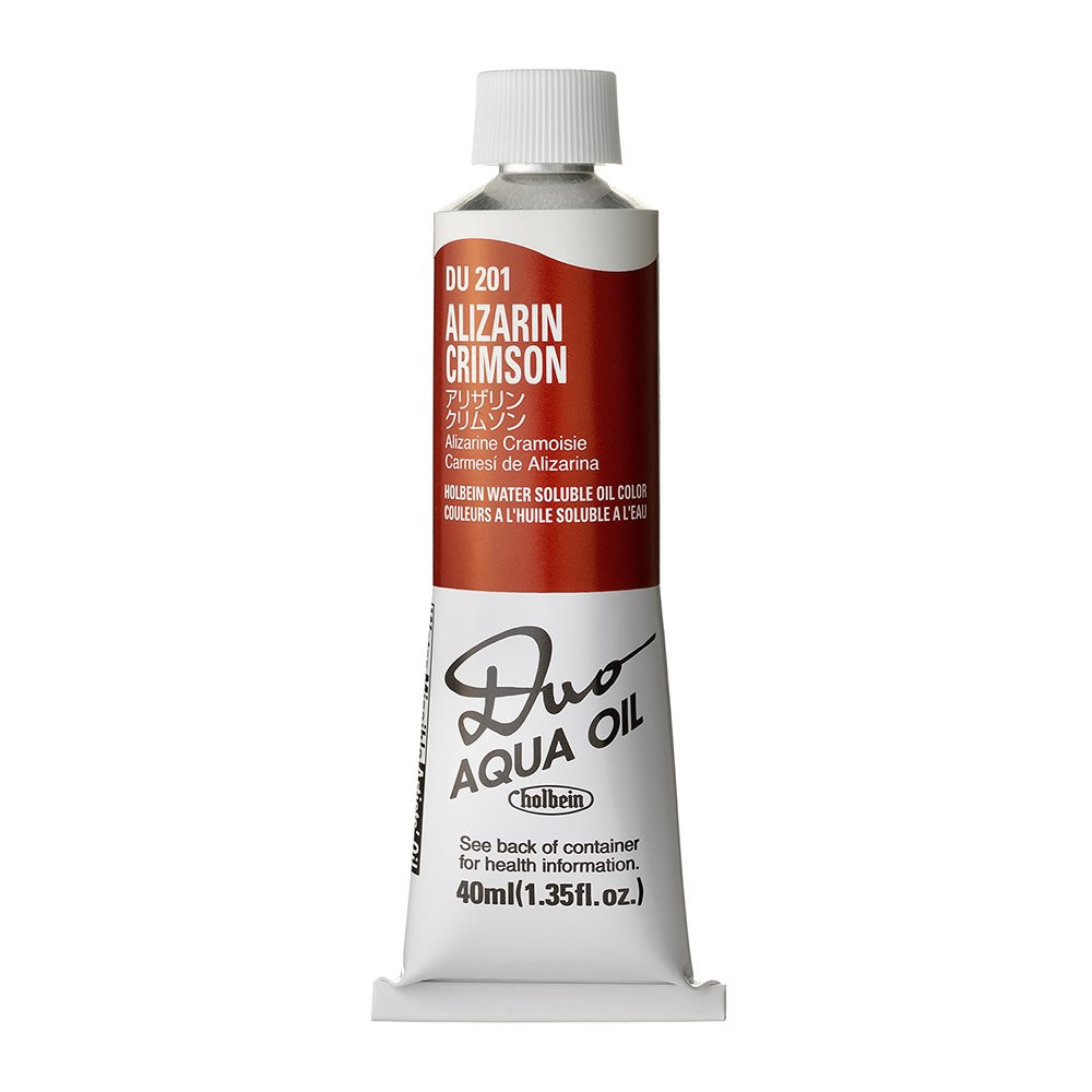 Duo Aqua water soluble oil paint - Holbein - 201, Alizarin Crimson, 40 ml
