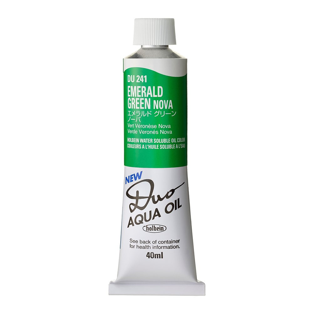 Farba olejna Duo Aqua Oil - Holbein - 241, Emerald Green Nova, 40 ml