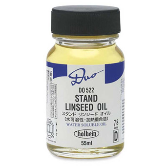 Olej lniany Stand do farb olejnych Duo Aqua Oil - Holbein - 55 ml