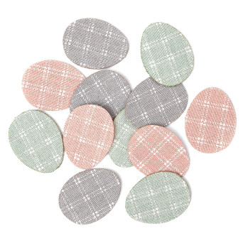 Naklejki materiałowe, Jajka - DpCraft - pastelowe, 12 szt.