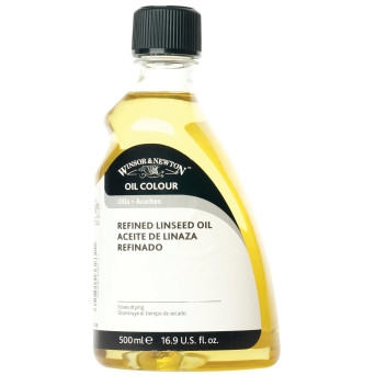 Rafinowany olej lniany do farb olejnych - Winsor & Newton - 500 ml