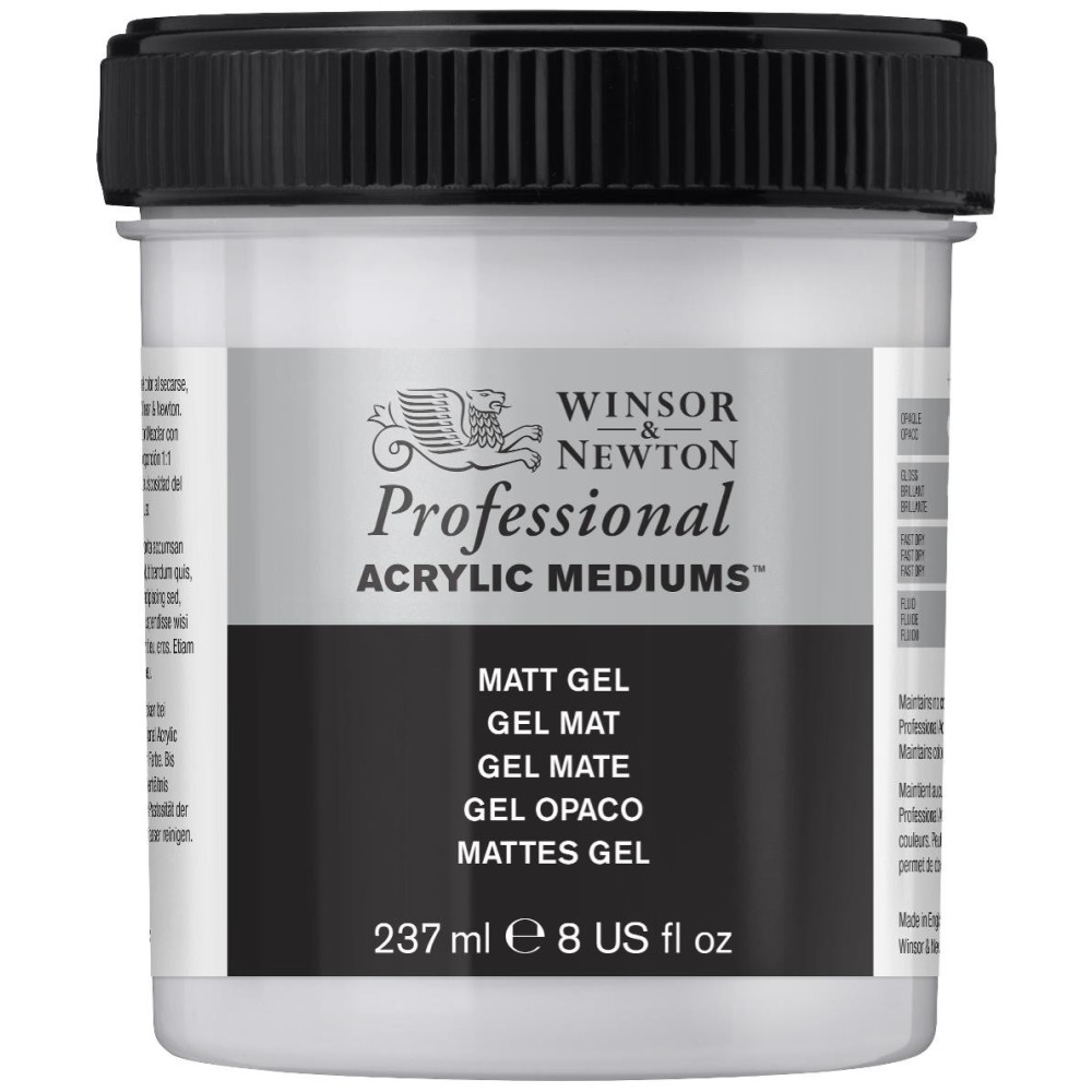 Medium do farb akrylowych Professional - Winsor & Newton - matowe, 237 ml
