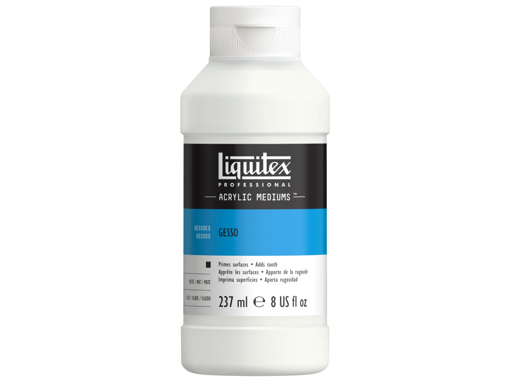 Gesso do farb akrylowych i olejnych - Liquitex - białe, 237 ml
