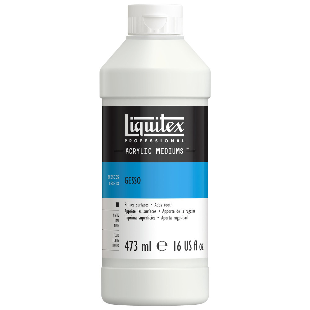 Gesso for acrylics and oils - Liquitex - white, 473 ml