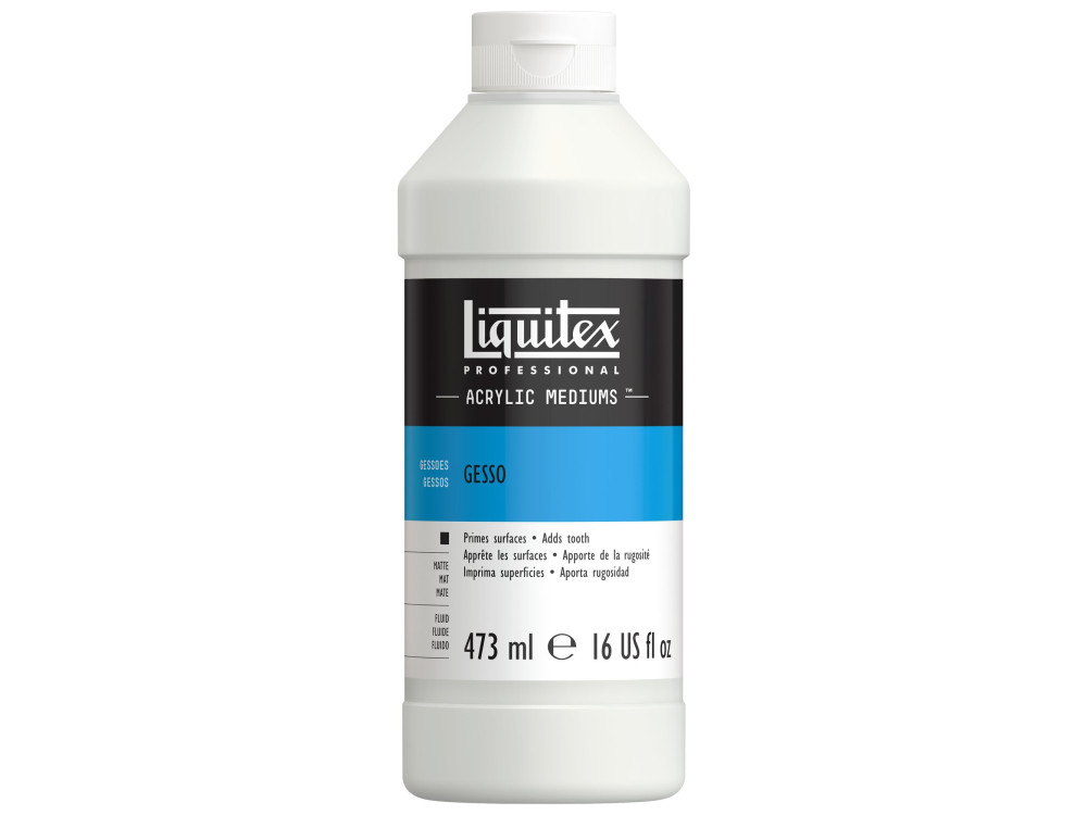 Gesso for acrylics and oils - Liquitex - white, 473 ml