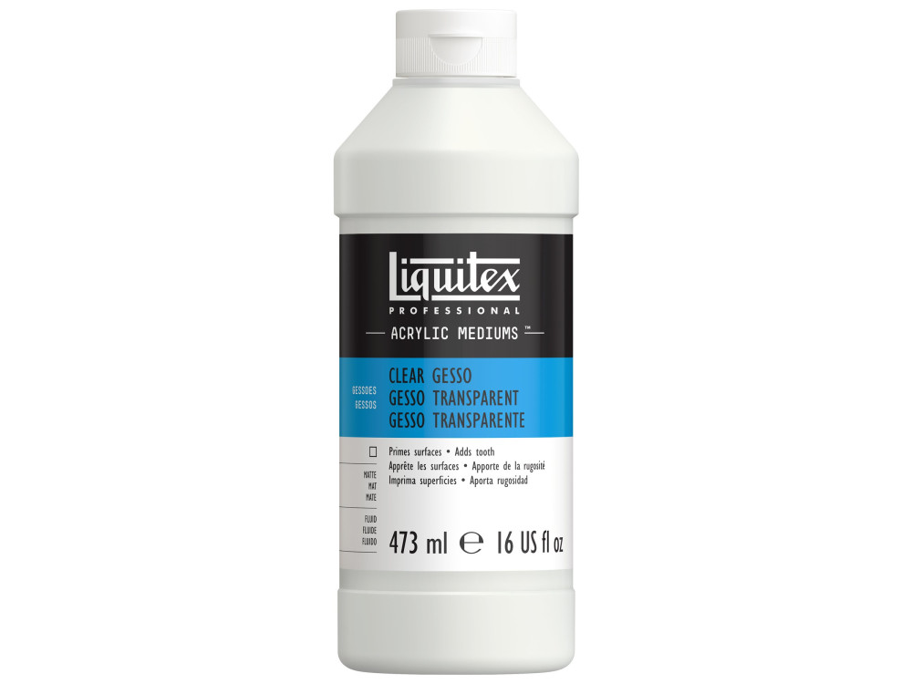Gesso for acrylics and oils - Liquitex - transparent, 473 ml
