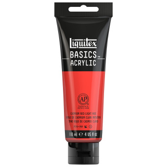 Farba akrylowa Basics Acrylic - Liquitex - 510, Cadmium Red Light Hue, 118 ml