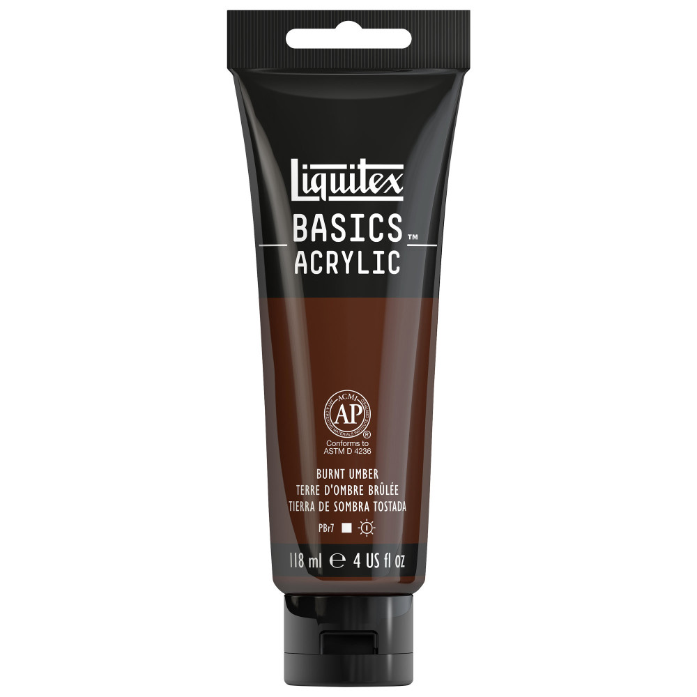 Basics Acrylic paint - Liquitex - 128, Burnt Umber, 118 ml