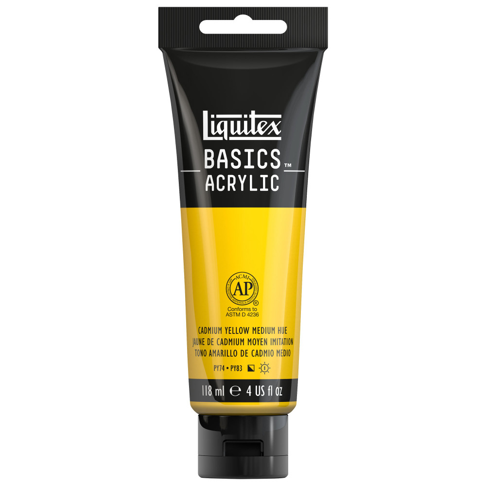 Farba akrylowa Basics Acrylic - Liquitex - 830, Cadmium Yellow Medium Hue, 118 ml