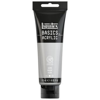 Farba akrylowa Basics Acrylic - Liquitex - 052, Silver, 118 ml