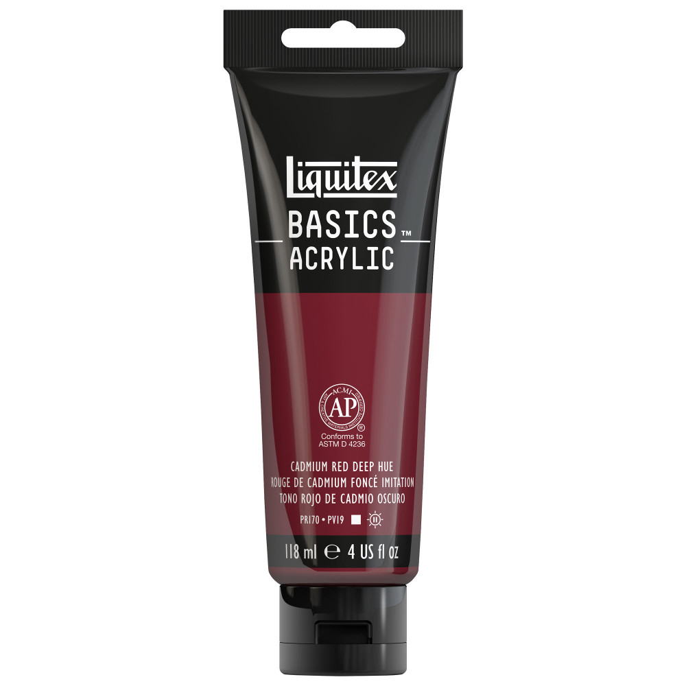 Farba akrylowa Basics Acrylic - Liquitex - 311, Cadmium Red Deep Hue, 118 ml
