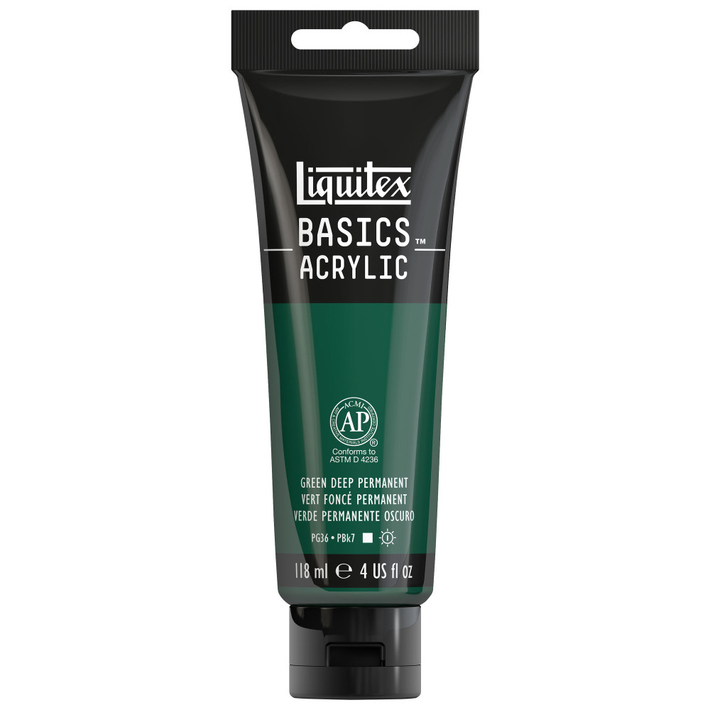 Farba akrylowa Basics Acrylic - Liquitex - 350, Green Deep Permanent, 118 ml