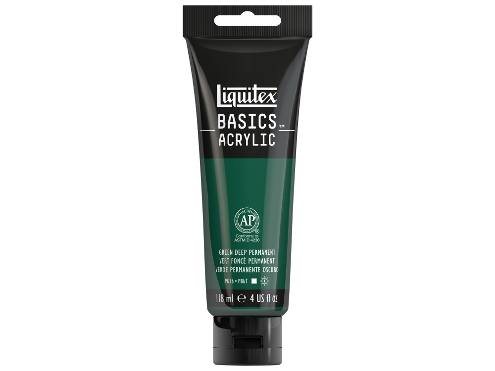 Basics Acrylic paint - Liquitex - 350, Green Deep Permanent, 118 ml