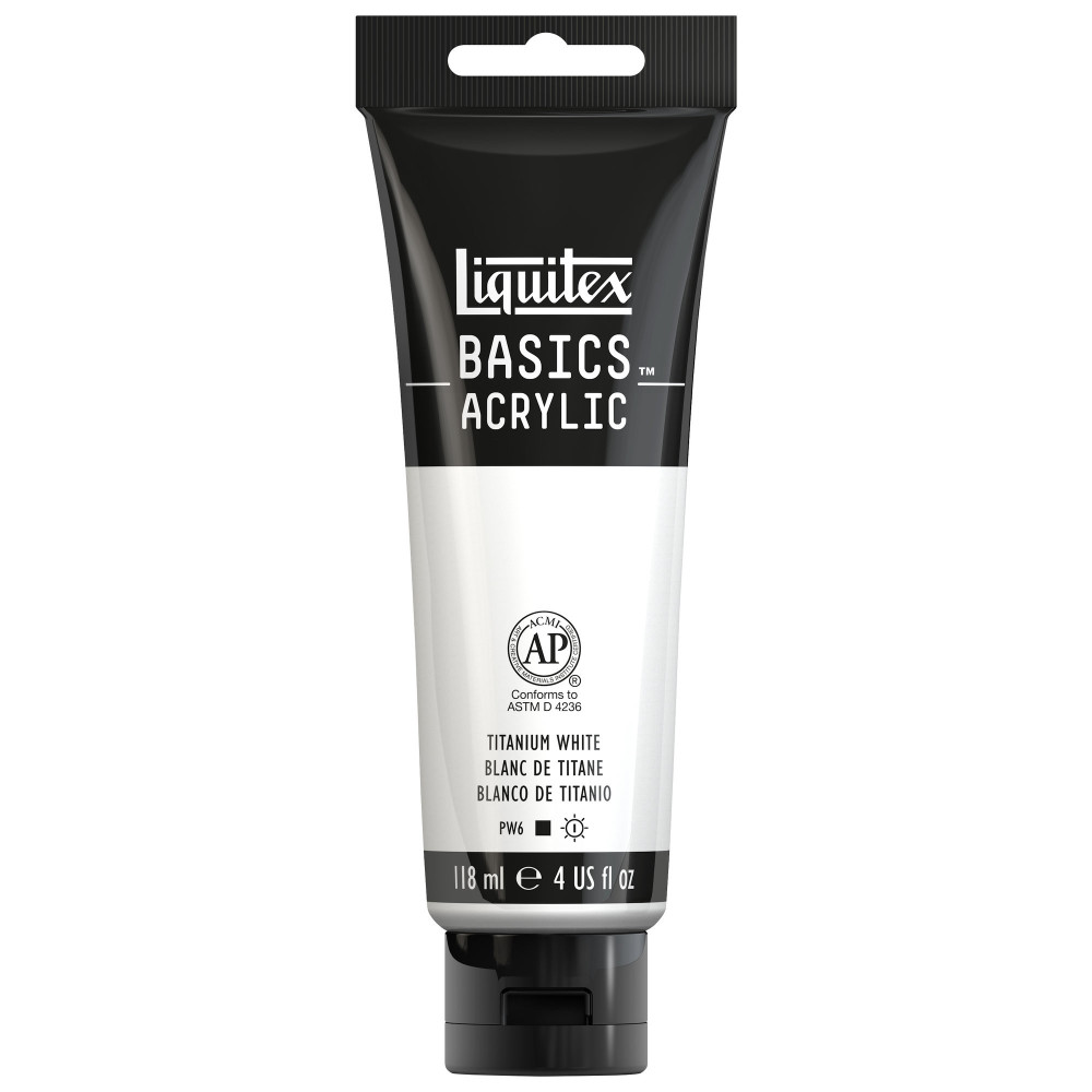 Farba akrylowa Basics Acrylic - Liquitex - 432, Titanium White, 118 ml