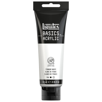 Farba akrylowa Basics Acrylic - Liquitex - 432, Titanium White, 118 ml