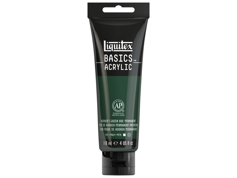 Farba akrylowa Basics Acrylic - Liquitex - 224, Hooker's Green Hue Permanent, 118 ml