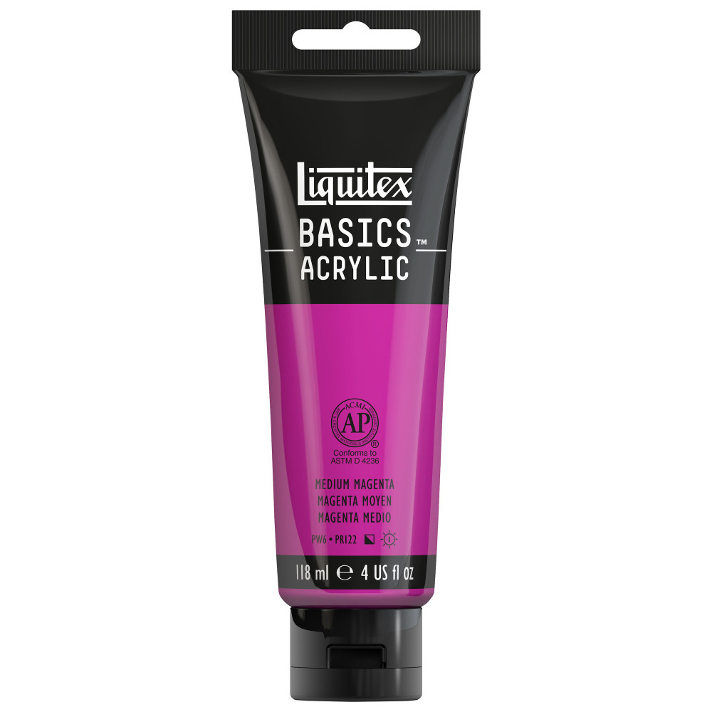 Farba akrylowa Basics Acrylic - Liquitex - 500, Medium Magenta, 118 ml