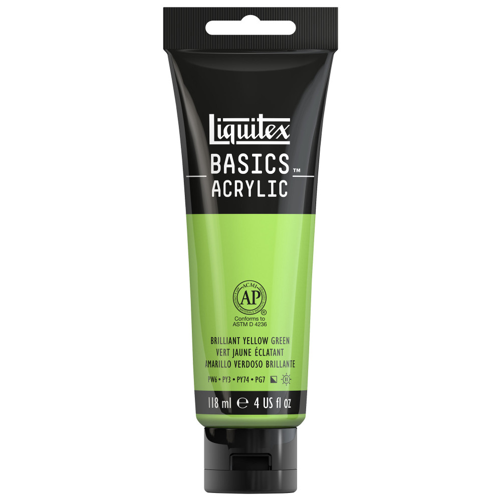 Basics Acrylic paint - Liquitex - 840, Brilliant Yellow Green, 118 ml