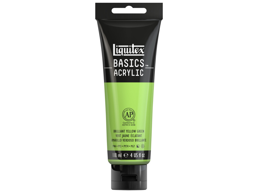 Farba akrylowa Basics Acrylic - Liquitex - 840, Brilliant Yellow Green, 118 ml