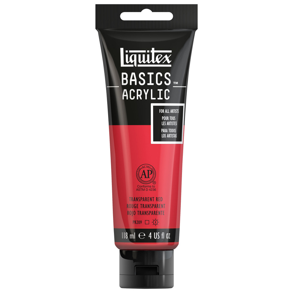Basics Acrylic paint - Liquitex - 047, Transparent Red, 118 ml
