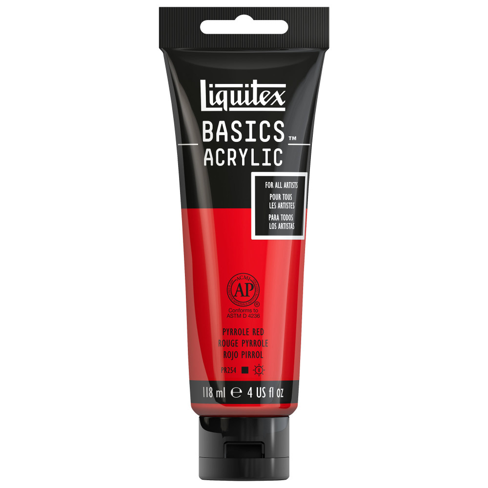 Basics Acrylic paint - Liquitex - 321, Pyrrole Red, 118 ml