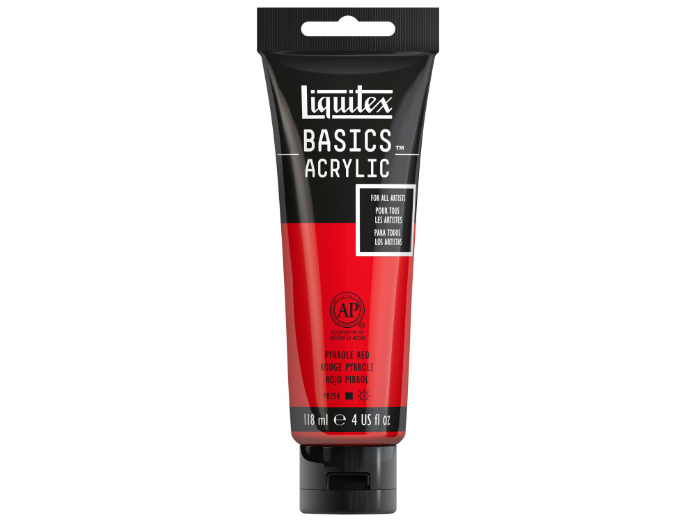 Farba akrylowa Basics Acrylic - Liquitex - 321, Pyrrole Red, 118 ml