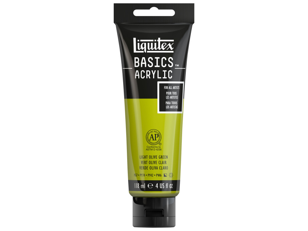 Farba akrylowa Basics Acrylic - Liquitex - 218, Light Olive Green, 118 ml