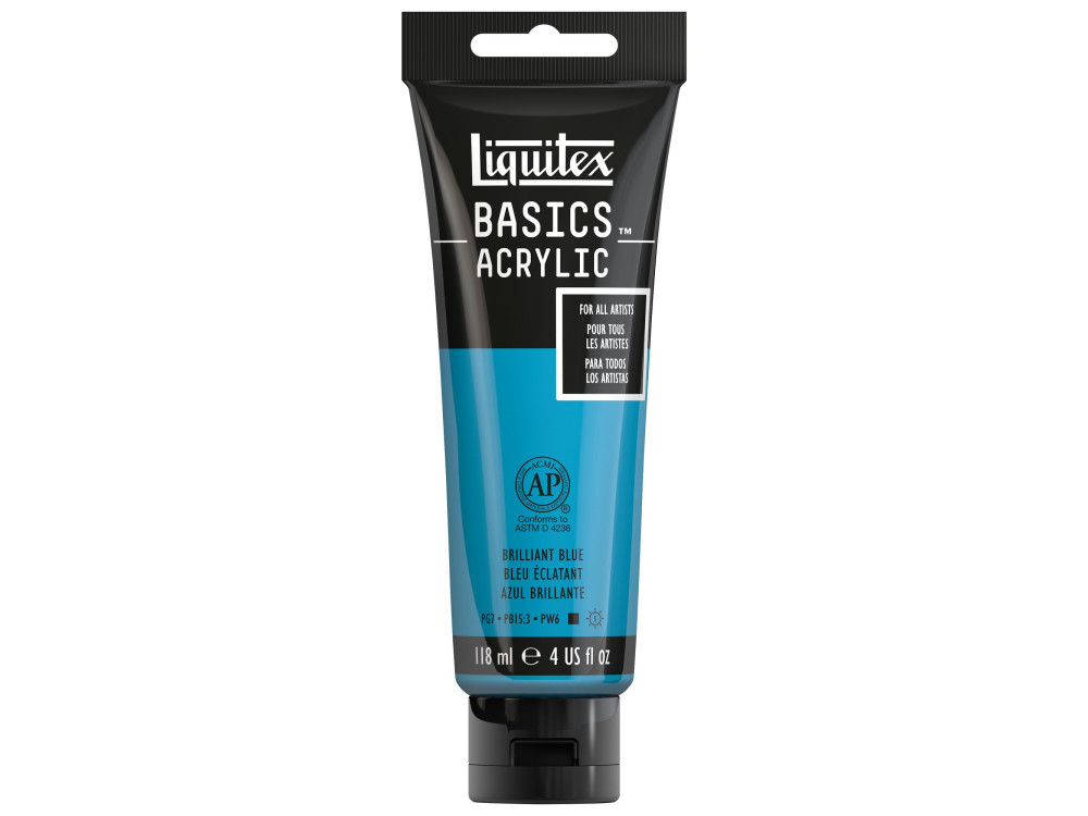 Basics Acrylic paint - Liquitex - 570, Brilliant Blue, 118 ml