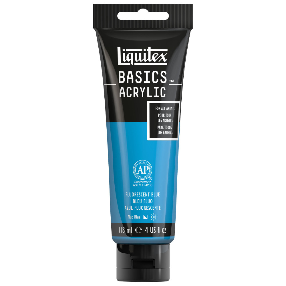 Farba akrylowa Basics Acrylic - Liquitex - 984, Fluorescent Blue, 118 ml