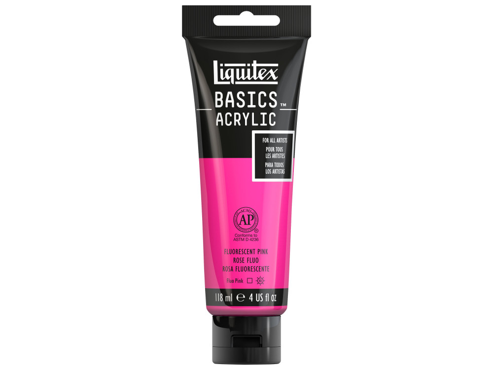 Basics Acrylic paint - Liquitex - 987, Fluorescent Pink, 118 ml