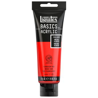 Farba akrylowa Basics Acrylic - Liquitex - 983, Fluorescent Red, 118 ml