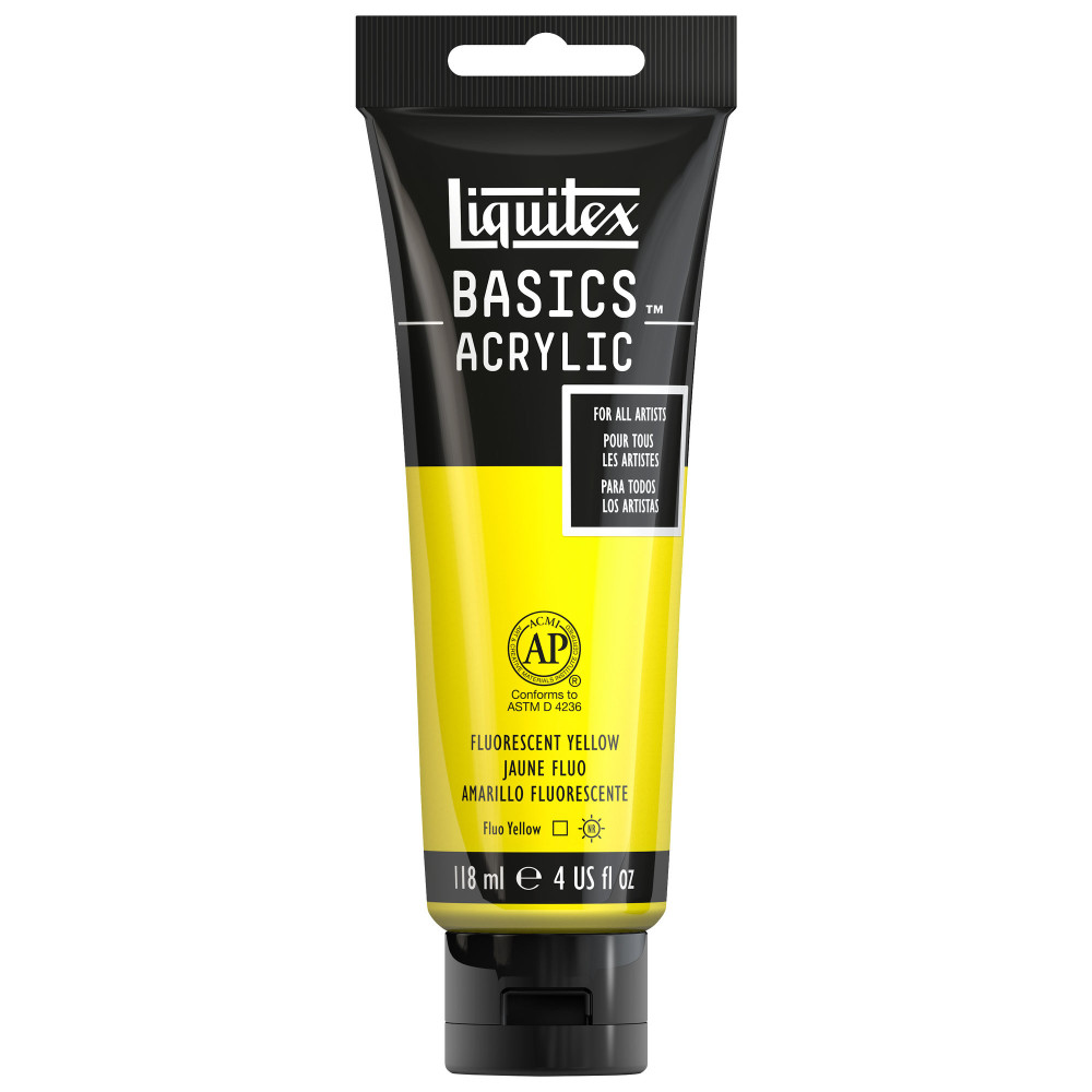 Farba akrylowa Basics Acrylic - Liquitex - 981, Fluorescent Yellow, 118 ml