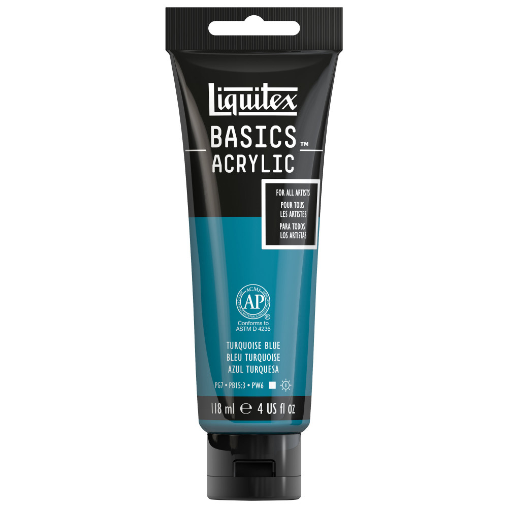 Basics Acrylic paint - Liquitex - 046, Turquoise Blue, 118 ml