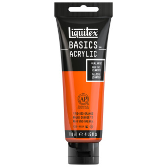 Farba akrylowa Basics Acrylic - Liquitex - 620, Vivid Red Orange, 118 ml