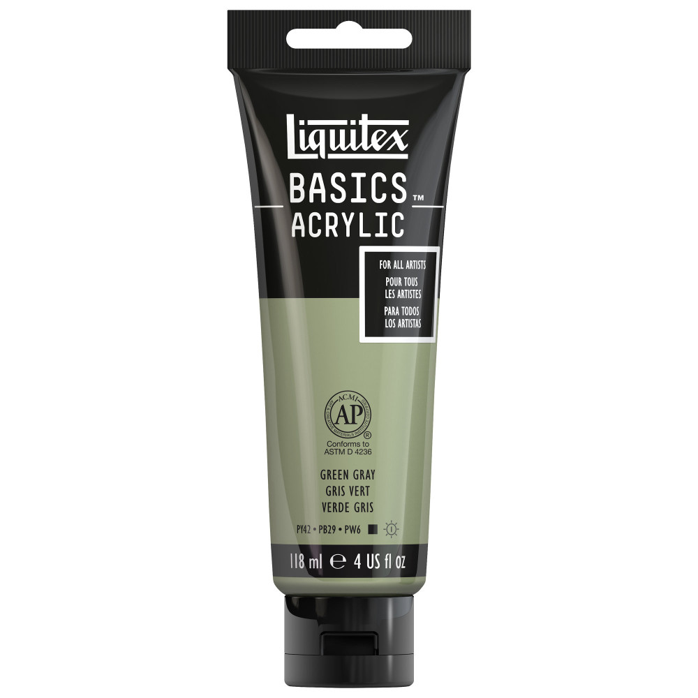 Basics Acrylic paint - Liquitex - 205, Green Gray, 118 ml