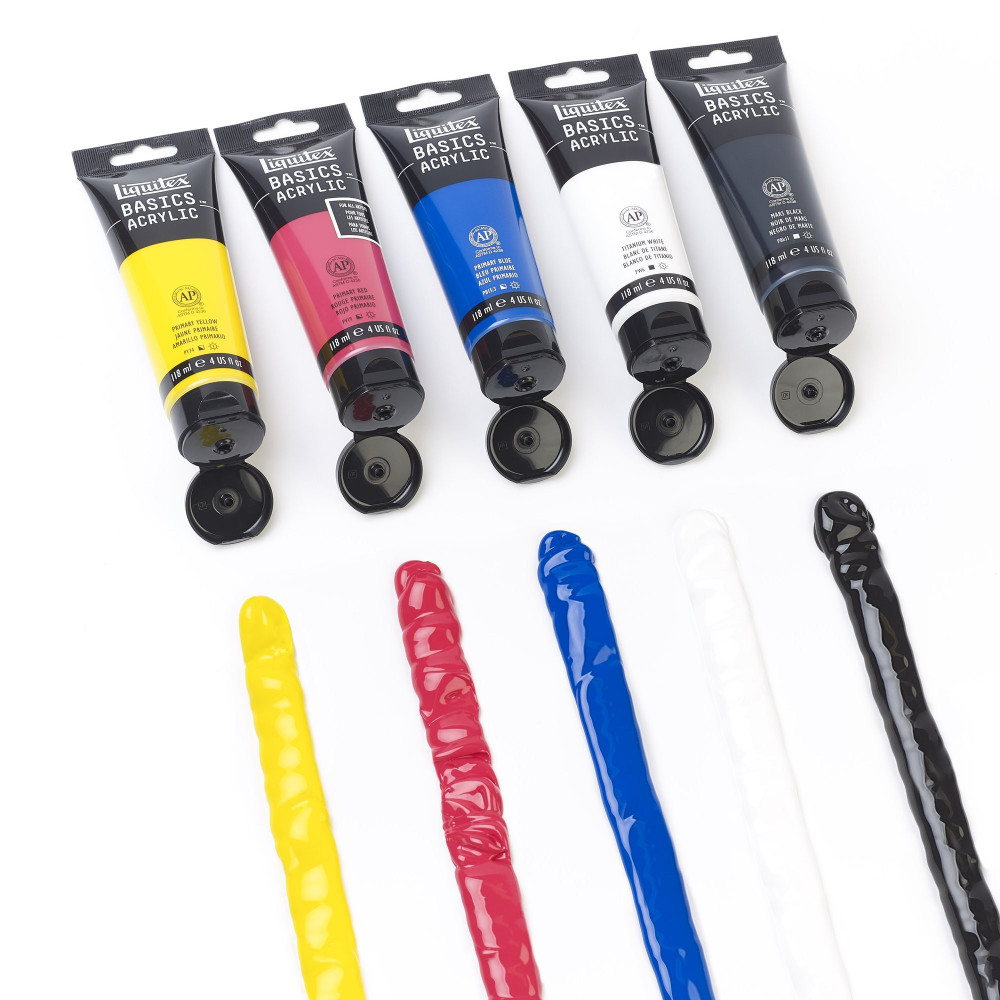 Set of Basics Acrylic paint - Liquitex - 5 colors x 118 ml