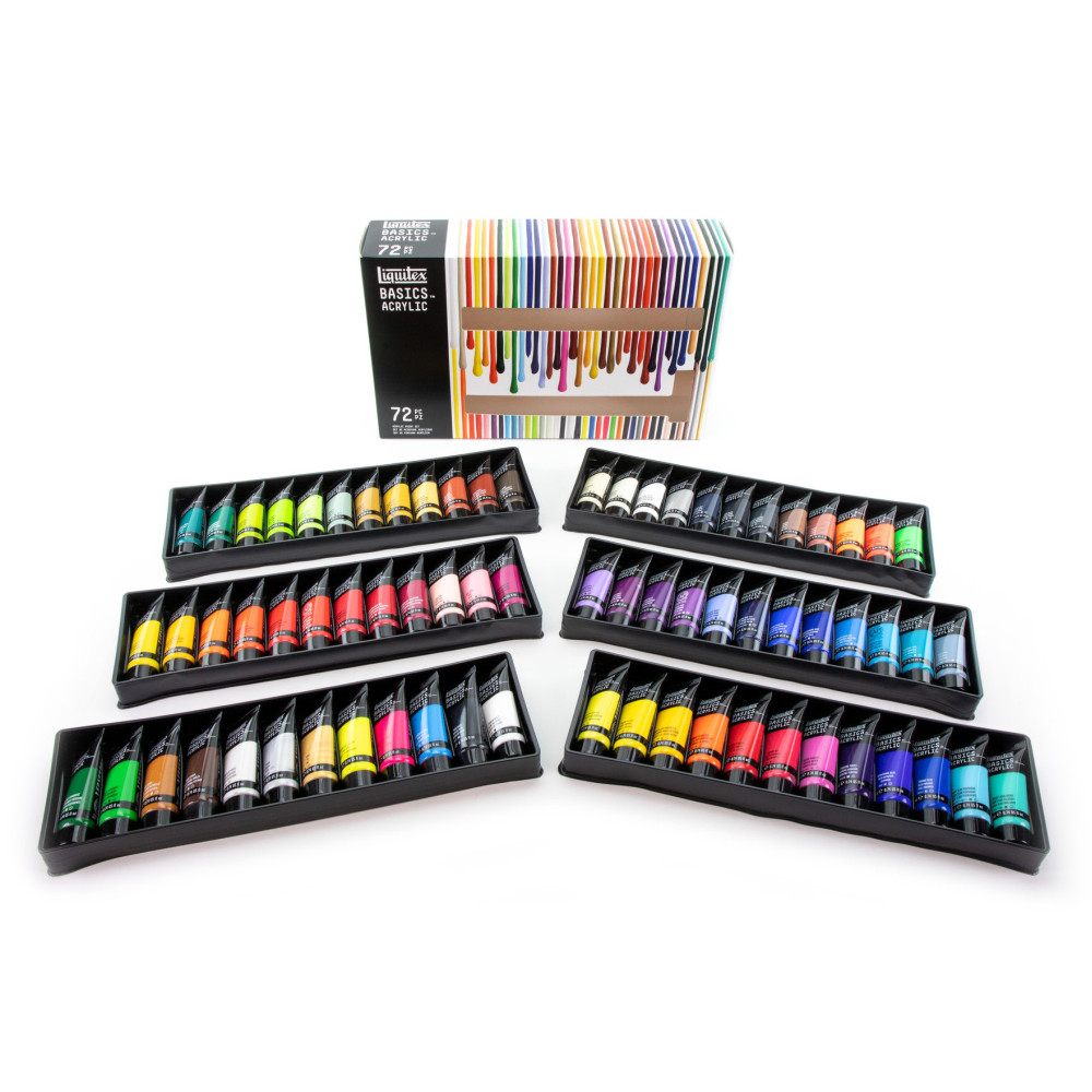 Set of Basics Acrylic paint - Liquitex - 72 colors x 22 ml