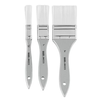Zestaw pędzli płaskich, syntetycznych Basics - Liquitex - 3 szt.