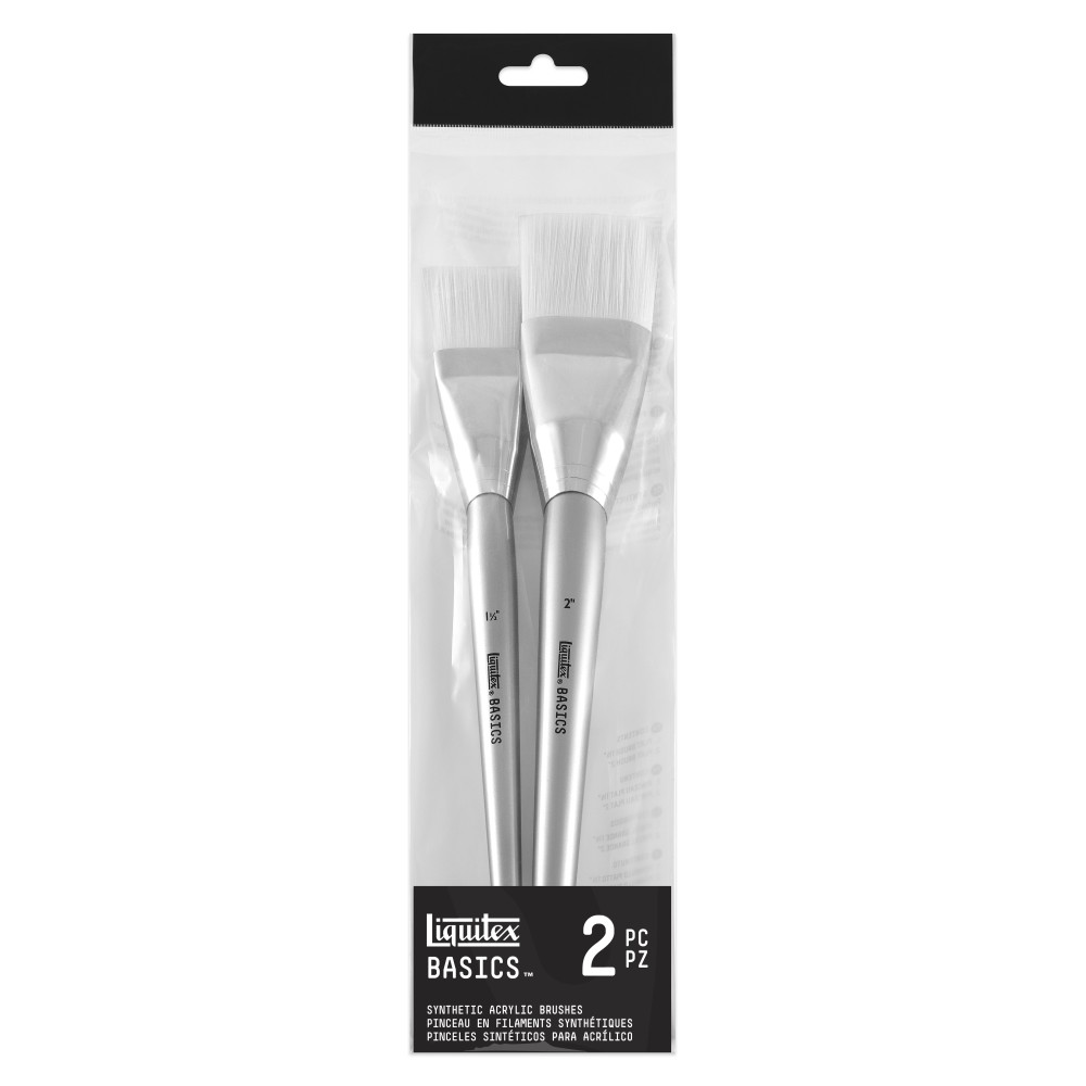 Set of flat, synthetic Basics brushes - Liquitex - 2 pcs