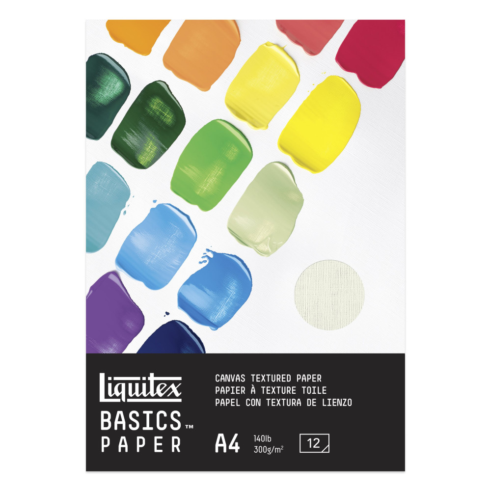 Blok do akryli Basics - Liquitex - płótno, A4, 300g, 12 ark.