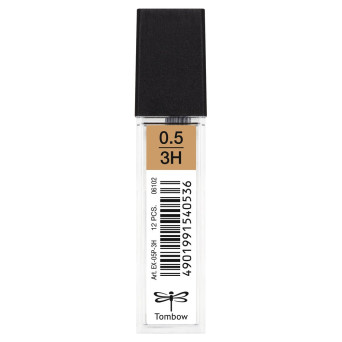 Mechanical pencil lead refills, 0,5 mm - Tombow - 3H, 12 pcs