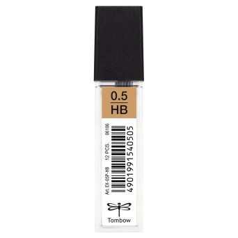 Mechanical pencil lead refills, 0,5 mm - Tombow - HB, 12 pcs