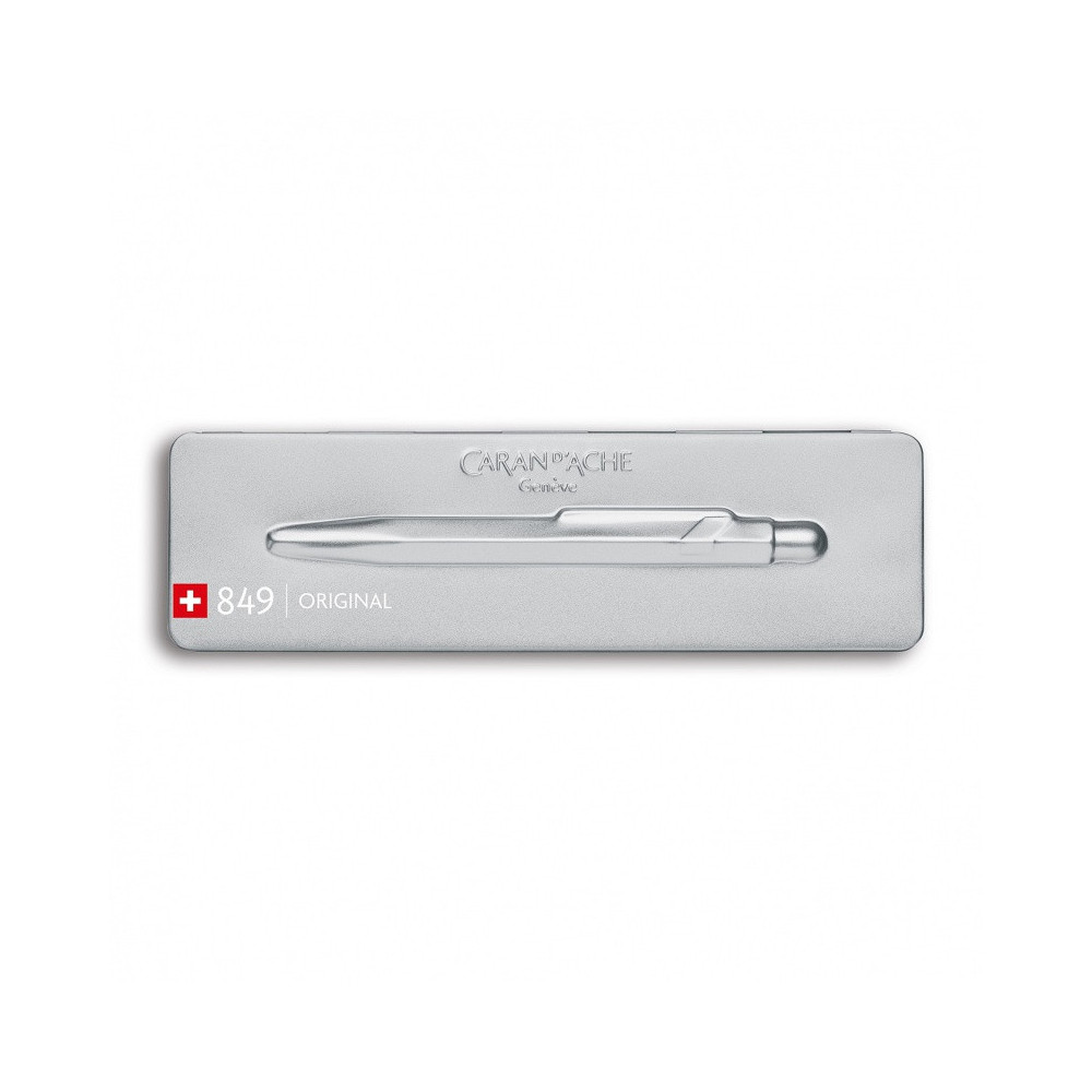 849 Original ballpoint pen with case - Caran d'Ache - Silver
