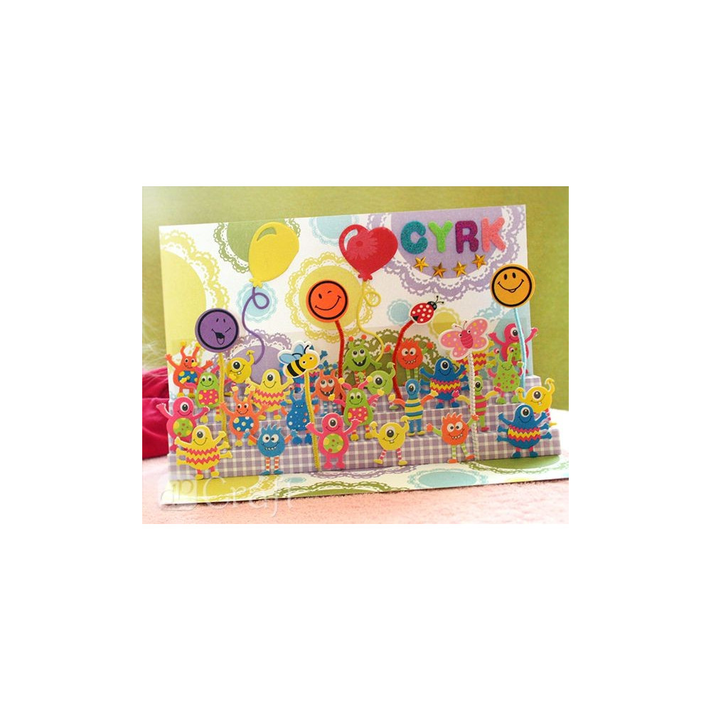 PRINTED FOAM STICKERS - EMOTIONS, 60 PCS