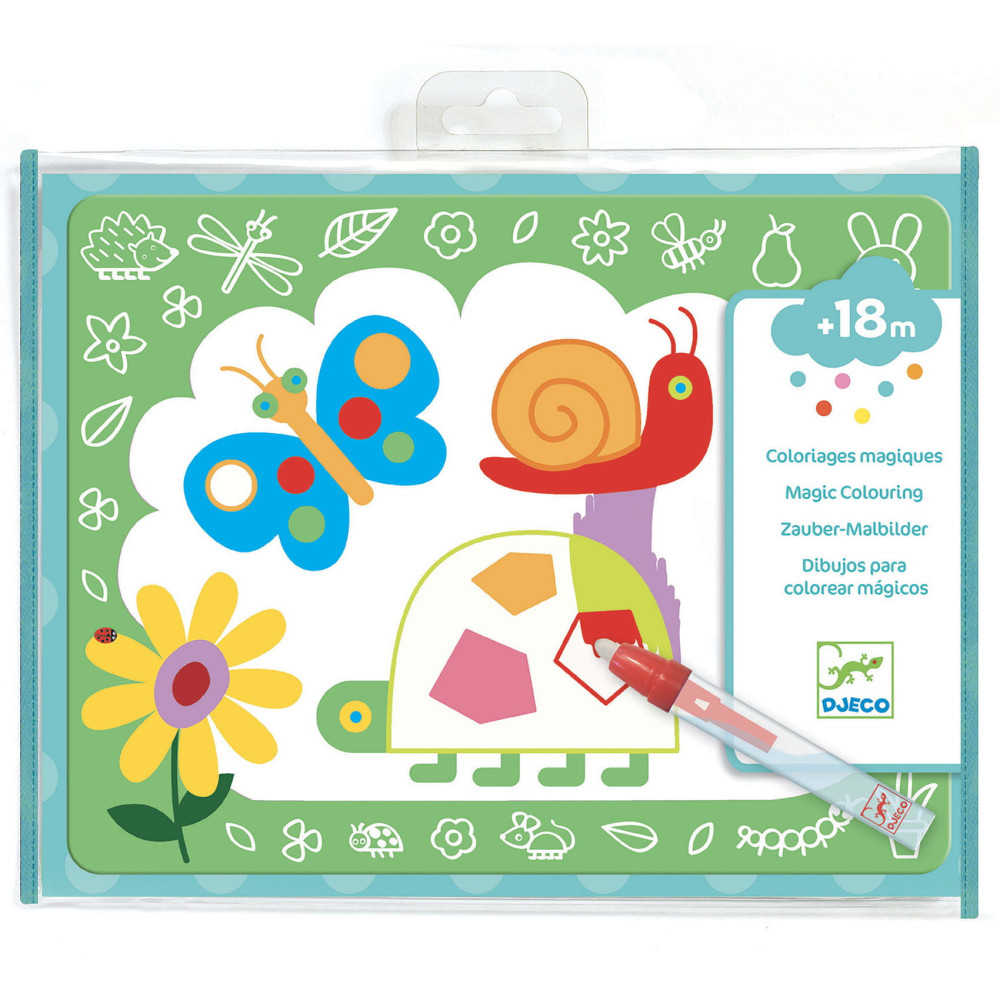 Water coloring book - Djeco - Hidden esses floreses