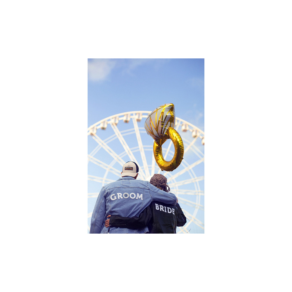 Foil balloon Ring - gold, 60 x 95 cm