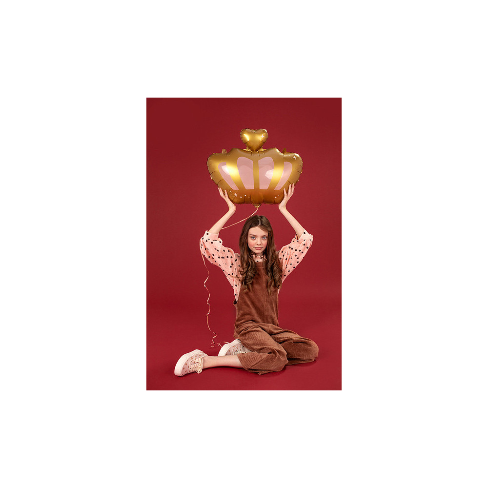 Foil balloon Crown - gold, 52 x 42 cm