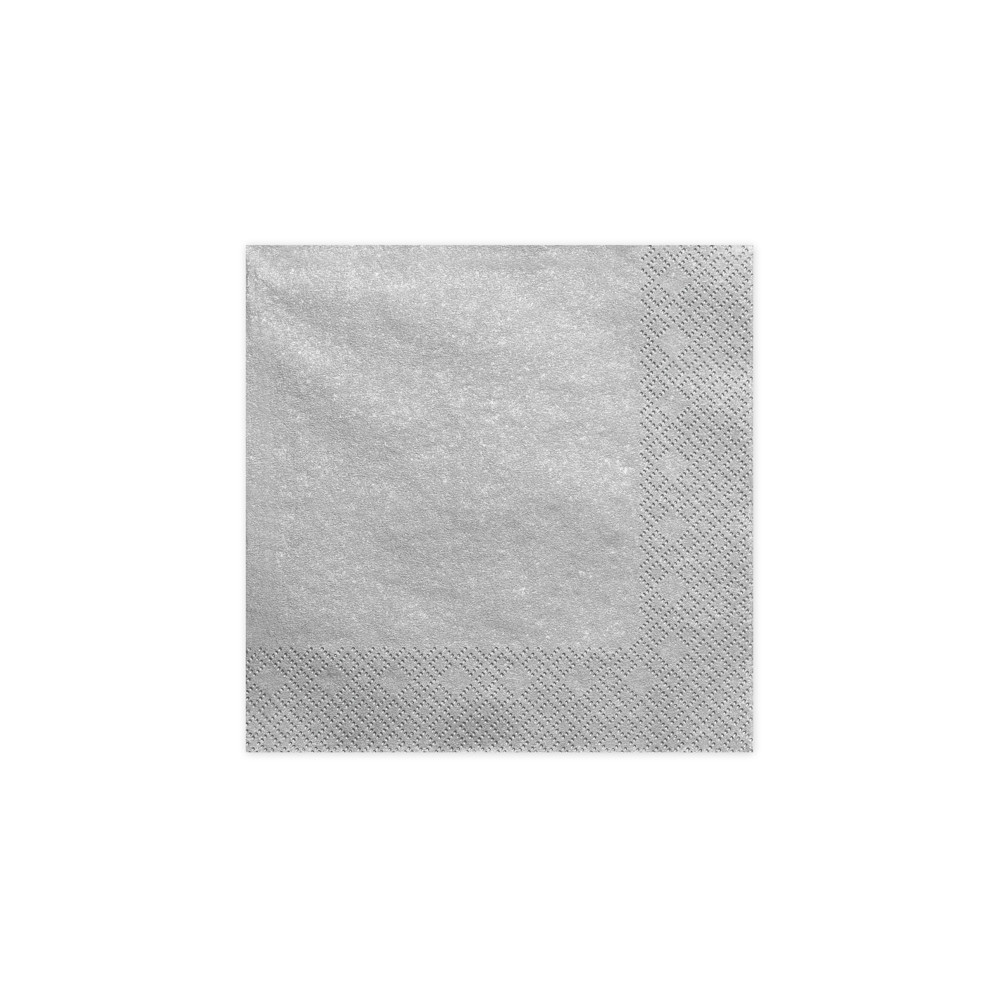 Napkins - silver, 20 pcs.