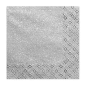 Napkins - silver, 20 pcs.